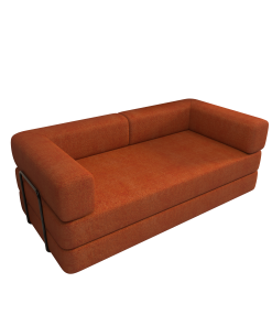 Convertible Sleeper Sofa Bed with Cylindrical Pillow