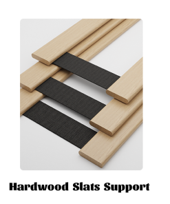 King Size Platform Bed with Upholstered Headboard