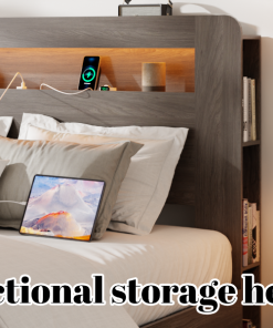 Full Size Bed Frame with Large Under Bed Storage