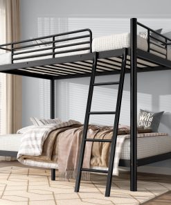 Metal Twin Over Twin Size Bunk Bed
