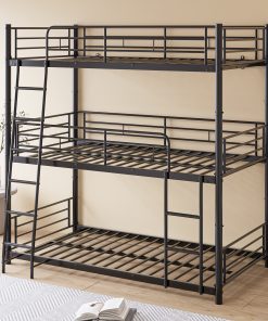 Twin Over Twin Over Twin Heavy Duty Metal Bunk Bed