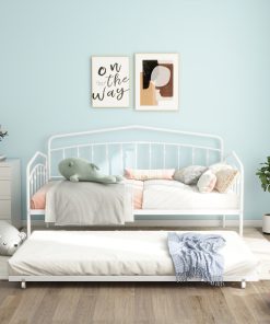 Fox Twin Daybed With Twin Trundle, White