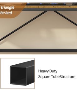 Twin Metal Loft Bed with L-Shaped Desk