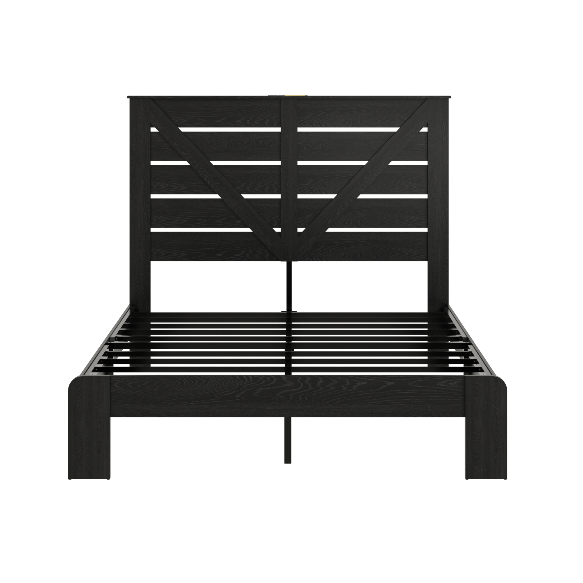 Wood Queen Bed Frame with Headboard