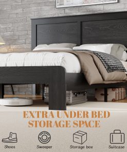 King Size Wood Platform Bed