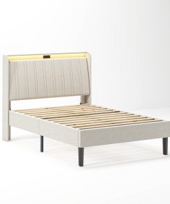 Upholstered Twin Size Platform Bed Frame