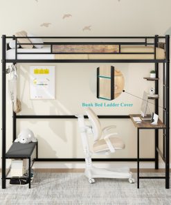 Twin Size Loft Bed Frame With Storage