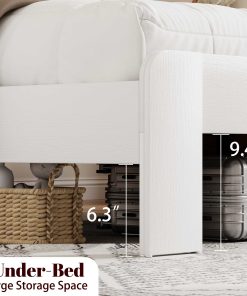 Wood Platform Bed Frame with Headboard