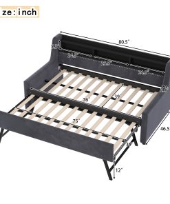 Upholstery Twin Size Daybed With Trundle