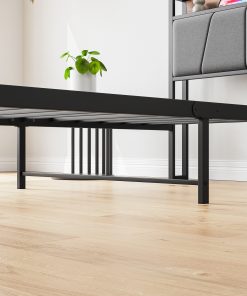 Metal & Wood Twin Size Platfrom Bed Frame