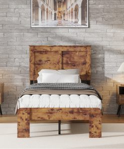 Wooden Twin Platform Bed Frame