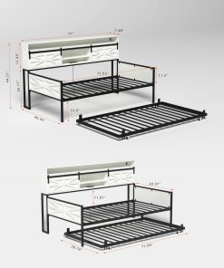 Farmhouse Twin Daybed With Trundle