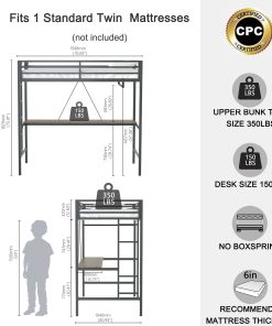 Adam Sturdy Twin Loft Bed