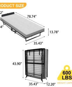 Metal Folding Bed Frame, Twin Size