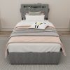 Twin Bed Frame with USB Charging Station & LED Lights