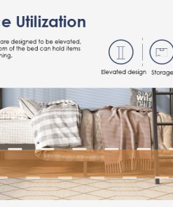 Metal Twin Over Twin Size Bunk Bed