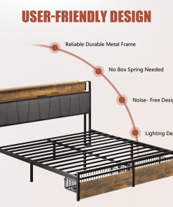 Upholstered Queen Size Bed Frame