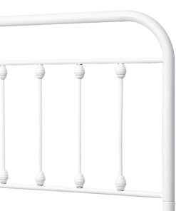 Victorian Style Metal Platform Bed Frame, Queen Size