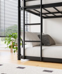 Twin Over Twin Over Twin Metal Bunk Bed Platform Frame