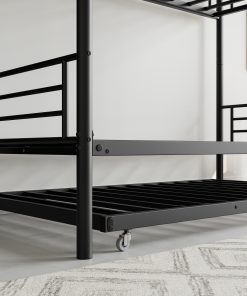 Metal Twin over Twin Bunk Bed With Trundle