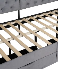 Twin Upholstered Daybed With Storage Drawers