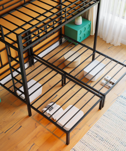Metal Twin Over Twin Over Twin Bunk Bed