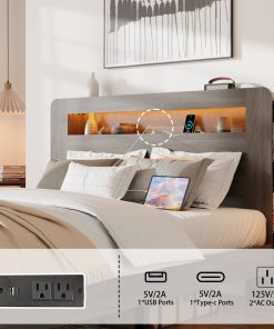 Queen Size Bed Frame with Large Under Bed Storage