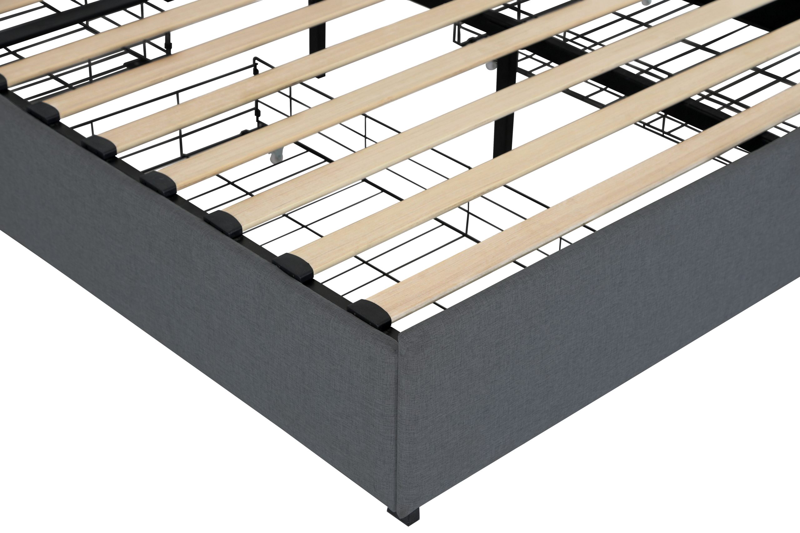Queen Bed Frame with USB Charging Station & LED Lights