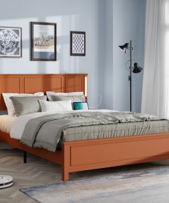 Queen Size Platform Bed Frame With Headboard And Footboard