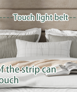 Queen Size Bed Frame with Upholstered Headboard