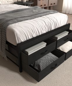 Twin Size Bed Frames with Storage Drawers