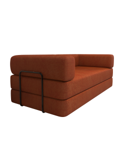 Convertible Sleeper Sofa Bed with Cylindrical Pillow