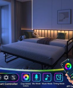 Twin Daybed with RGB LED Lights & Charging Station