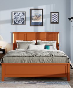 Queen Size Platform Bed Frame With Headboard And Footboard