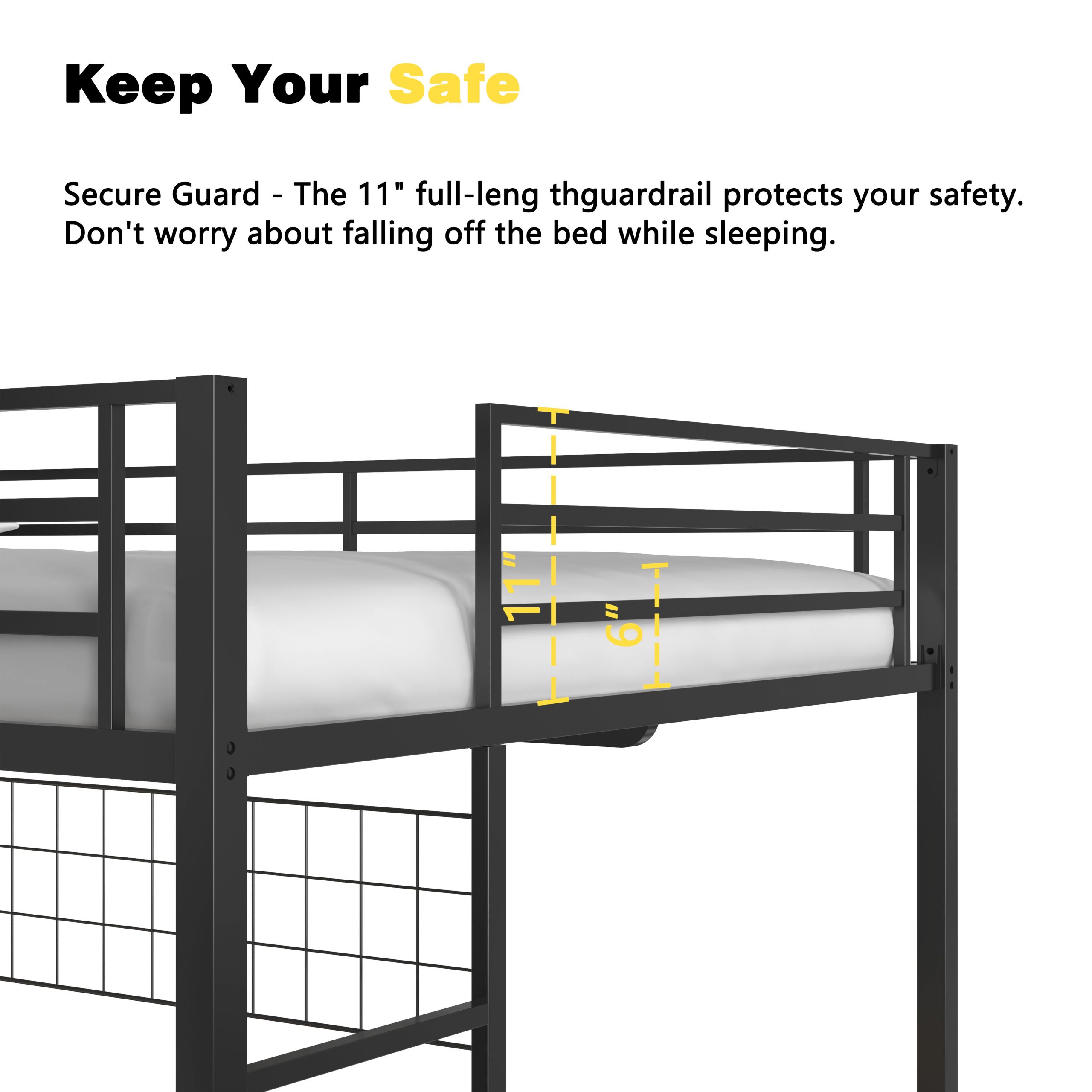Ethan Full Over Twin Bunk Bed with Desk, Charging Station and Storage Shelves