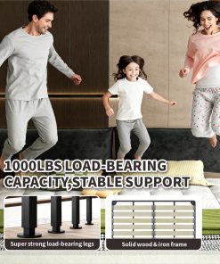 King Size Cloud Bed Frame with Oversized Padded Movable Headboard