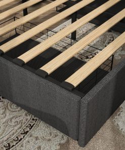 Queen Bed Frame with USB Charging Station & LED Lights