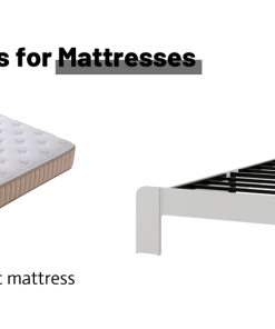 Wood Platform Bed Frame with Headboard, KIng