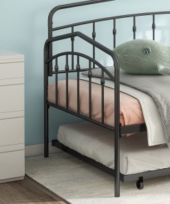 Fox Twin Daybed With Twin Trundle, Black