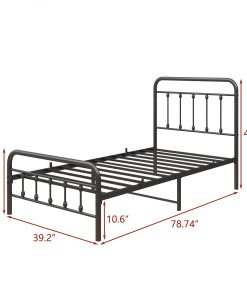 Metal Twin Size Platform Bed Frame