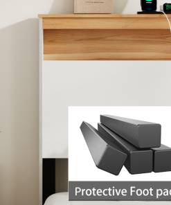 King Bedstead With Charging Station All Wood Bed Frame