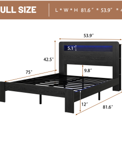 Full Size Platform Bed With Large Under Bed Storage