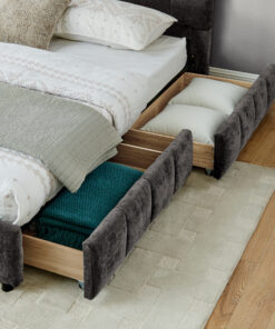 California King Size Upholstered Bed