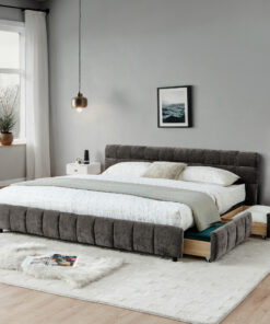 California King Size Upholstered Bed
