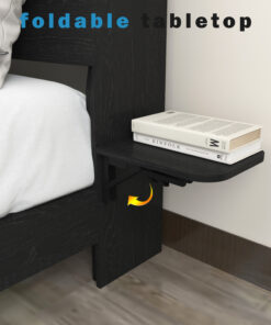 Floating Bed Frame Queen with Led Lights and Charging Station