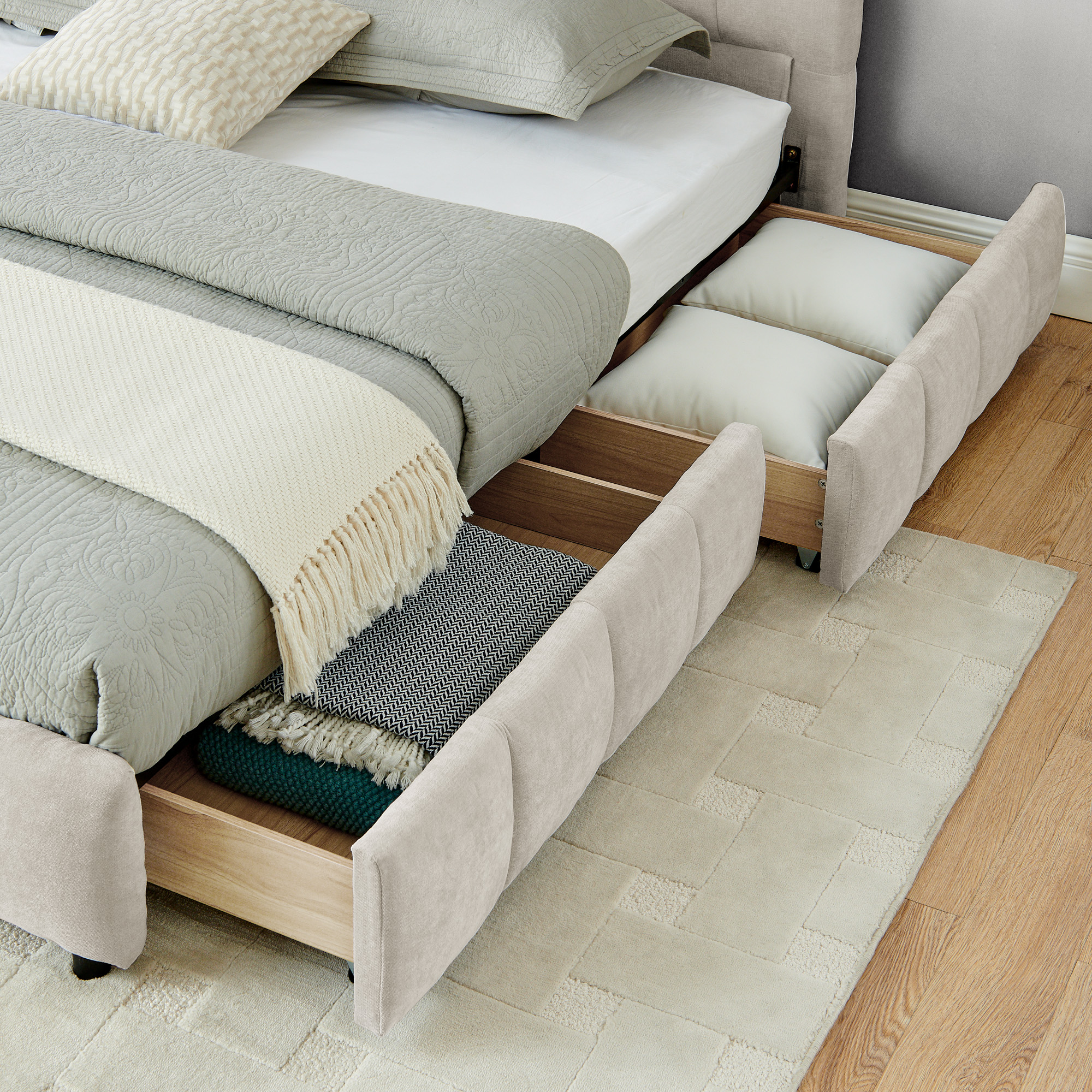King Size Upholstered Bed Frame