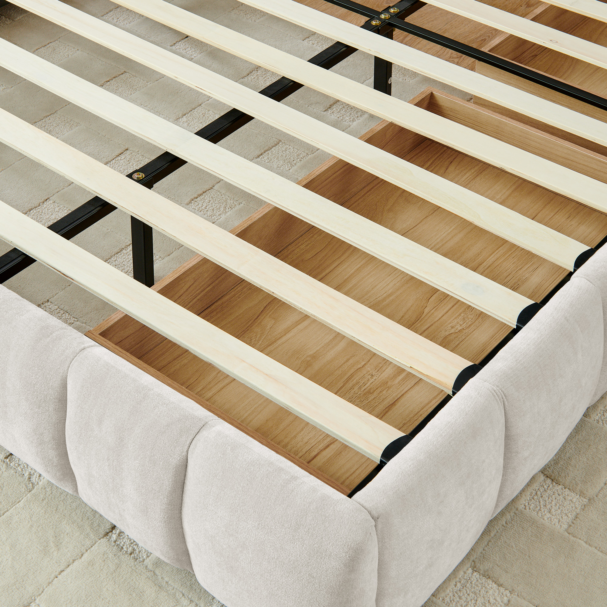 King Size Upholstered Bed Frame