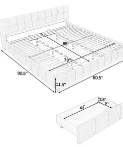 California King Size Upholstered Bed
