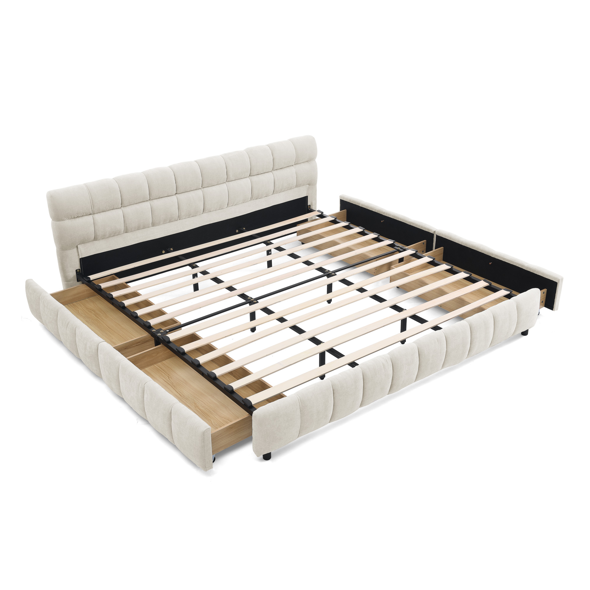 King Size Upholstered Bed Frame