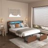 Queen Size Farmhouse Platform Bed Frame